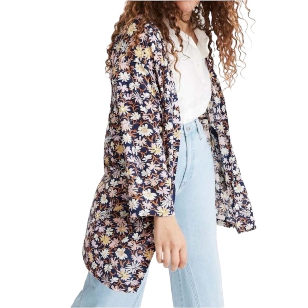 Madewell Short Robe Jacket in Poolhouse Floral